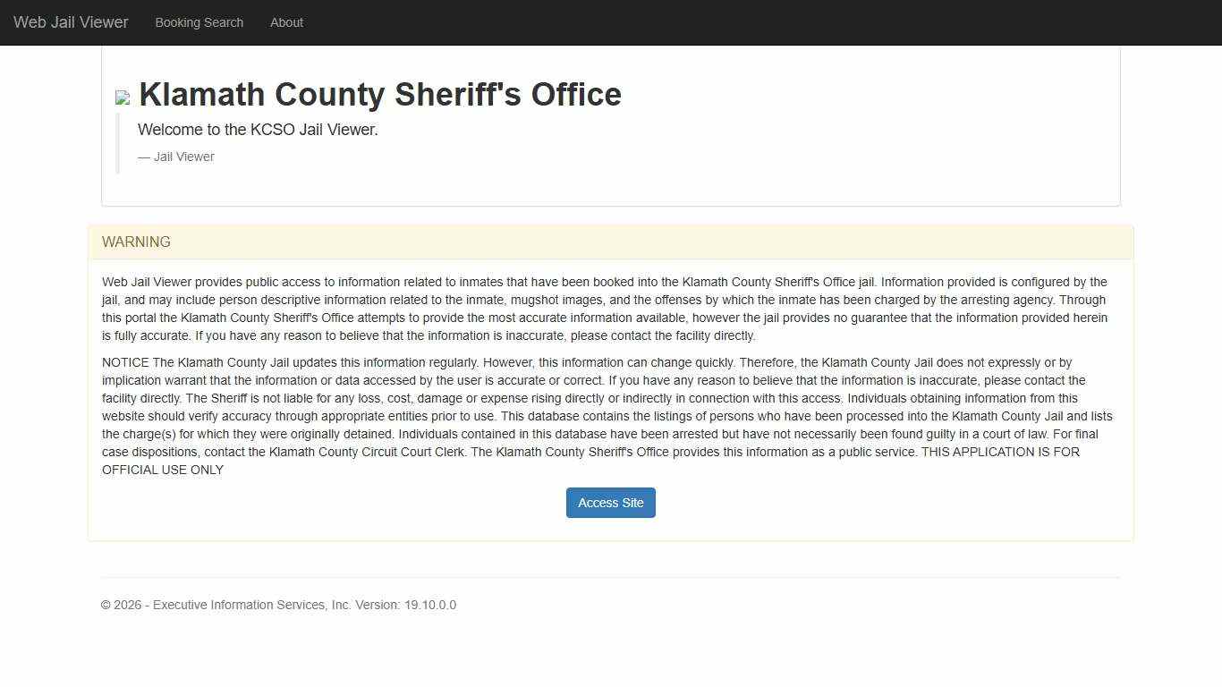 Home Page - Web Jail Viewer